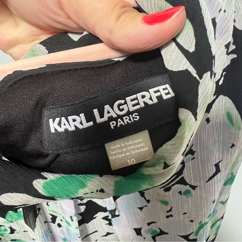 Karl Lagerfeld Crepe Side Rouched Sheath Dress - Picture 4 of 10